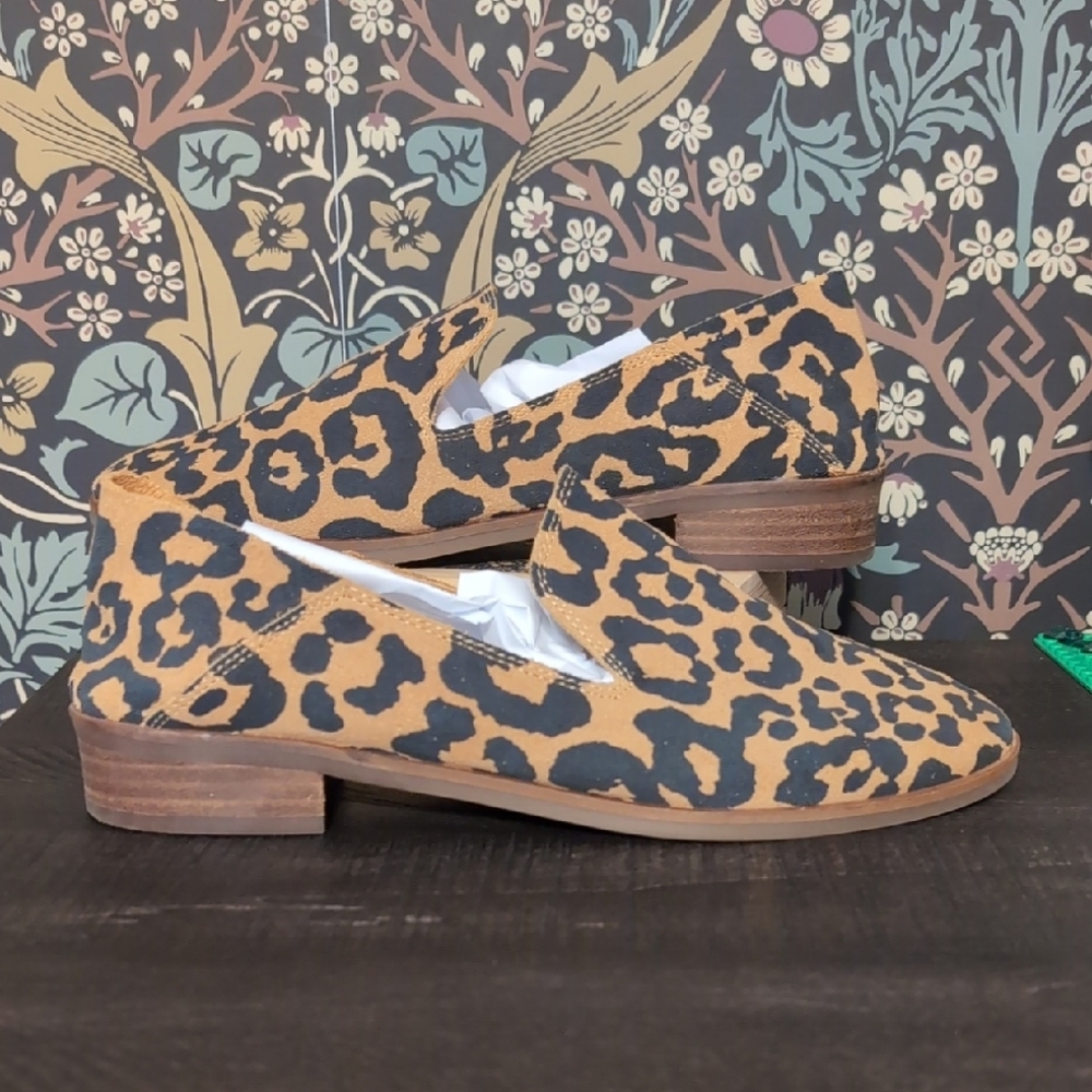 Lucky Brand Brown and Black Leopard Print Loafers